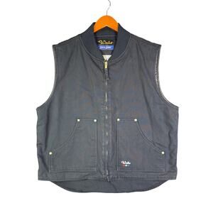 Walls‎ Zero Zone Canvas Quilted Lined Vest Western Black Mens XL Chest 46-48 EUC